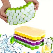 Resim Lid'li Silikon Arı Küp Buz Kalıp Tray - 37 Bölme, Esnek Buz Yapıcı, BPA Ücretsiz, Kolay Çıkarma & Temizleme, Yığınabilir Buz Kalıp, Soğuın İçecek Temel - 1 Adet 