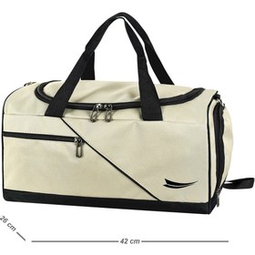 Resim barberri Tam Astarlı Çok Gözlü Termal Bölmeli Ayakkabılık Bölmeli Spor ve Seyahat El ve Omuz Çantası 42 CM 