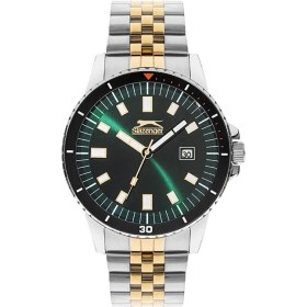 Resim Slazenger SL.09.2205.1.04 Erkek Kol Saati | Çift Tonlu Çelik Kordon, Koyu Yeşil Kadran 