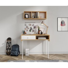 Resim Major Çalışma Masası Bambu Bambu - Beyaz 