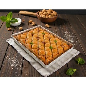 Resim 5 Adet - Tek Kullanımlık Alüminyum Tepsi - 30x40x3,5 Cm 185 Gr Gri 