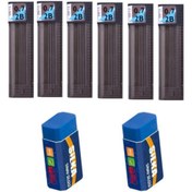 Resim Tombow 2b 0.7 Uç 6 Lı + 2 Silgi 