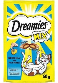 Resim Dreamies Mix Somon Balıklı ve Peynirli Kedi Ödülü 3 x 60 G 