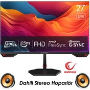 Resim Rampage CRIMSON 27'' 200Hz 0.5ms Fast IPS FHD Dahili Hoparlör Freesync/G-Sync PC Flat Oyuncu Monitörü ( CR27R200 ) 