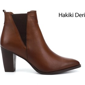 Resim GÖNDERİ(R) Kadın / Kız Taba Antik Topuklu Hakiki Deri Chelsea Bot 