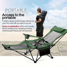 Resim Taşınabilir Katlanabilir Çelik Çerçeve Rahat Koltuk, Oxford Kumaşlı Hafif Katlanabilir Kamp Koltuğu, Picnic, Balıkçılık, Yürüyüş, Seyahat için Yetişkin Açık Hava Koltuğu - 3.2kg 