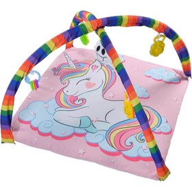 Resim handanca Pony Bebek Oyun Halısı Çıngıraklı Oyun Minderi Oyuncaklı Bebek Yer Yatağı 
