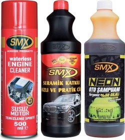 Resim Smx Susuz Motor Temizleme Spreyi-seramik Katkılı Cila-oto Şampuan 