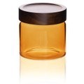 Resim Akasya Yuvarlak Cam Kavanoz Amber 500 Ml The Mia