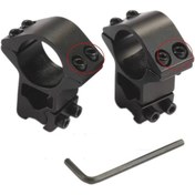 Resim -25.4mm Dürbün İçin 11mm Yüksek Havalı / Av Tüfeği Ayağı 