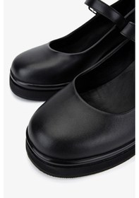 Resim Valmenti Kadın Hakiki Deri Siyah Topuklu Ayakkabı 1120 840 Bn Ayk Sk25-26 Sıyah Derı Siyah 