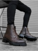 Resim Mimas Store Bağcıklı Su Geçirmez Iç Dış Hakiki Deri Taba Bot&bootie 