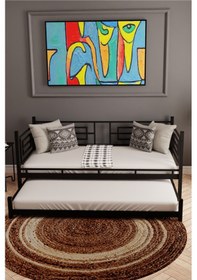 Resim Moblay Larissa Daybed Sedir Karyola Siyah 