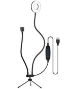 Resim Pazly 3 Renkli 5w Led Halka Işık - 3800k-6800k Ayarlanabilir Parlaklık, Video Çekim Ve Canlı Yayın İçin 