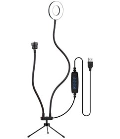 Resim Pazly 3 Renkli 5w Led Halka Işık - 3800k-6800k Ayarlanabilir Parlaklık, Video Çekim Ve Canlı Yayın İçin 