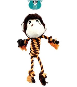 Resim Ans Köpekler İçin İthal Öten Isırma İpi Maymun Oyuncak 30 CM 