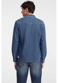 Resim Guess Jeans Erkek Mavi Slim Uzun Kol Denim Gömlek Mavi 