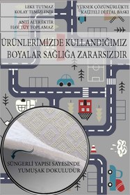 Resim LTS HOME DİJİTAL BASKILI SÜNGER DOLGULU YUMUŞAK YIKANABİLİR KAYMAZ TABANLI ÖOCUK HALISI 