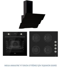 Resim Ferre QMS63CS - CS205 - D023 Flowart Serisi Mega Ankastre Set 