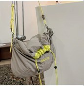 Resim Elmpaly Yeşil Spor Ve Günlük Naylon Kordonlu Çanta, Pratik Cep Tasarımı Yeşil 