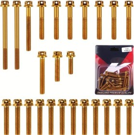 Resim Dream011 R150 Titanyum Kaplama Paslanmaz Çelik Motor Dekoratif İçi Boş Cıvata 