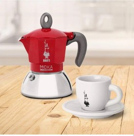 Resim Bialetti Moka Pot Inductıon Kırmızı 2 Cup 