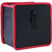 Resim Rogfer Araba Koltuğu Arkası Çöp Kovası Otomotiv Çok Fonksiyonlu Depolama Organizatörü, Stil: Siyah Kırmızı Kenar 