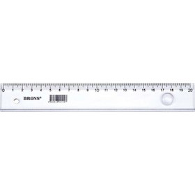 Resim Brons Mercekli Cetvel 20 CM BR-113 24 Adet Şeffaf 