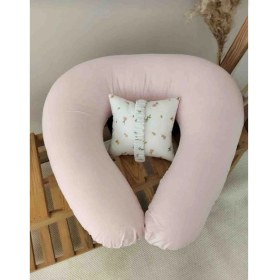Resim Mamaraduga Emzirme Yastığı ve Destek Minderi Pembe Çiçek Bahçesi 