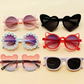 Resim 6 adet Sevimli Karikatür Ayı Kulakları Moda Gözlükleri - Şık PC Çerçeve ve AC Lens, Eğlenceli ve Trendy Güneş Gözlükleriyle Modanızı Süsleyin, Her Gün Giyim ve Paskalya Kutlamaları İçin Mükemmel, Sevimli Gözlükler, Pil Olmadan 
