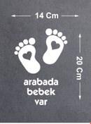 Resim Arabada Bebek Var Sticker Araba Oto Motosiklet Karavan Sticker 02502 20x14 Cm 