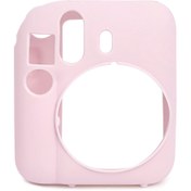 Resim Instax Mini 12 Makine Uyumlu Pembe Koruyucu Silikon Kılıf 