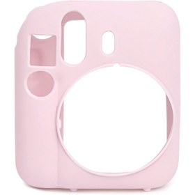 Resim Instax Mini 12 Makine Uyumlu Pembe Koruyucu Silikon Kılıf 