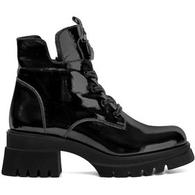 Resim Elit Dk2322 Kadın Hakiki Deri Topuklu Bot Siyah Siyah 