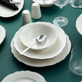 Resim Aryıldız Tiffany Platin 30 Parça 6 Kişilik Yemek Takımı 
