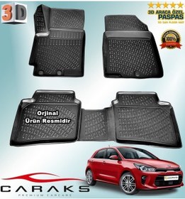 Resim Kia Rio Hb 3D Paspas Havuzlu 2017 - 2020 Arası Siyah N11.976 