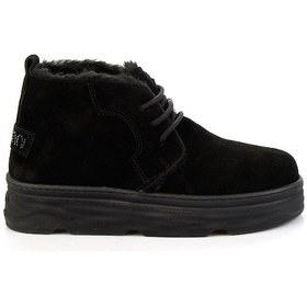 Resim Siyah Hakiki Deri Kadın Bot & Bootie K02748100302 Siyah 