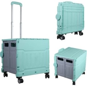 Resim Sunup SN-26968 Katlanabilir Market Pazar Kamp Tekerlekli Alışveriş Arabası 60KG Kapasiteli 