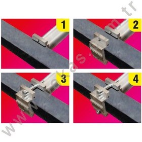 Resim Pakas Pks-02 Balkon Çamaşır Kurutma Askısı Kare Profil Gri 