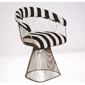Resim Sandalye Cafesi Sandalyecafesi Platner Siyah Metal Ayaklı Sandalye 