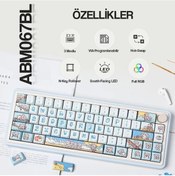 Resim Cidoo Abm067 Nebula Programlanabilir Esports Rgb Mekanik 3 Mode Kablosuz Klavye Mavi 