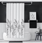 Resim Zethome Evdy Banyo Duş Perdesi 3389 Tek Kanat 1X180X200 Çok Renkli 