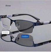 Resim Eylıees Yarım Çerçeve Fotokromik Miyopi Gözlük - Erkekler İçin Metal Anti-mavi Uv400 Renk Değiştirenblack51 Beyaz 