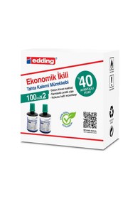 Resim Edding Legamaster 100Ml Tahta Kalemi Mürekkebi 2 Li Paket Yeşil 