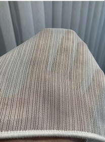 Resim Perdefony Çizgili Düz Tül Perde 
