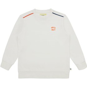 Resim Erkek Çocuk Beyaz Bisiklet Yaka Sweatshirt - Beyaz / 7-8 yaş 