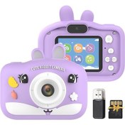 Resim Xindoker Çocuklar İçin Çift Lensli 1080p Dijital Fotoğraf Makinesi - 32gb Hafıza Kartı, 8x Zoom Ve Oyun Özellikli 