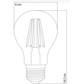 Resim Orbus Dekoratif LED Ampul A60 E27 Şeffaf Cam Sarı Işık 