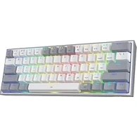 Resim Uray Home Redragon K617-RGB 16,8 Milyon Rgb Aydınlatma, Red Switch Fizz%60 Q Türkçe Kablolu Mekanik Oyuncu Klavyesi Beyaz Gri 