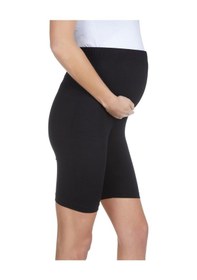 Resim Luvmabelly Maternity 8028 Pamuklu Hamile Şort Tayt-siyah 
